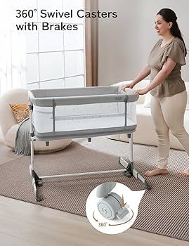 Amazon.com: besrey 4 in 1 Baby Bassinet Bedside Sleeper
