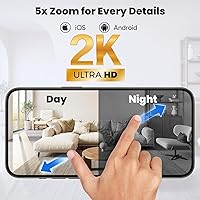 Vista 7 de Hidden Camera, 2K Mini Nanny Cam with Free Cloud, Supports 2.4G/5G WiFi & No WiFi Needed Wireless Camera with Motion Detection & Night Vision for
