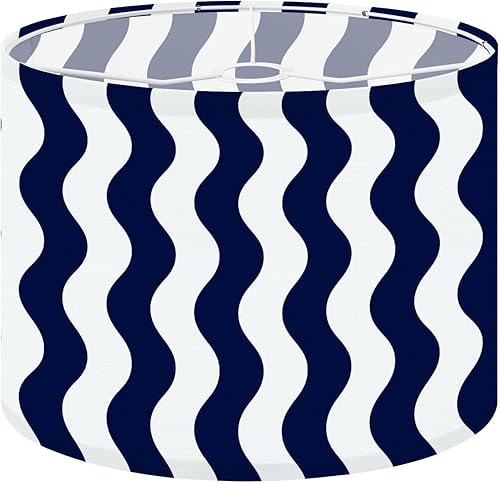 Miniatura 11 de Drum Lamp Shade Retro 70s sunset abstract rainbow stripe wave groovy Lampshade for Floor Lamps Table Lamps Pendant Light 13"x10" Replacement Linen