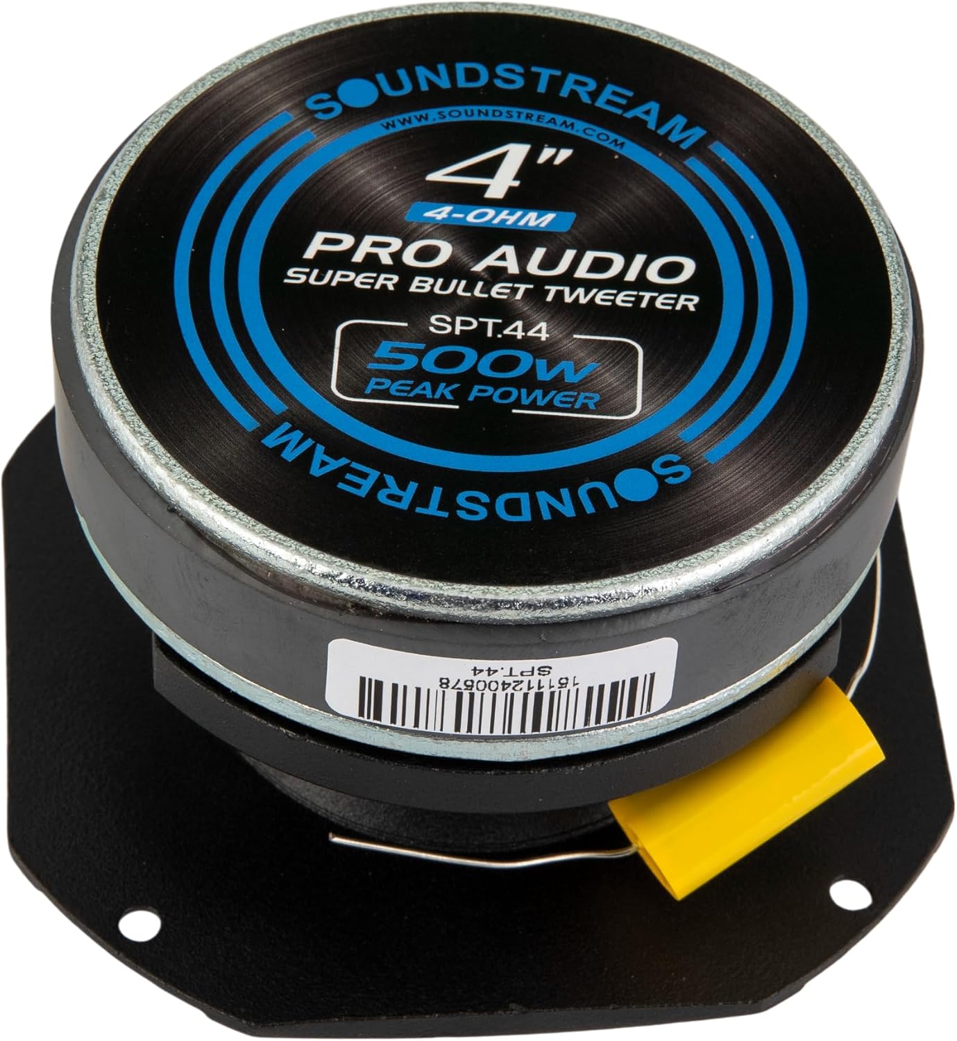 Soundstream SPT.44 – 4" Aluminum Super Bullet Tweeters | High Power Pro Audio Pair | 500W Peak, 108 db Loud High-Frequency Car Tweeter Speakers for Car Audio - Pair