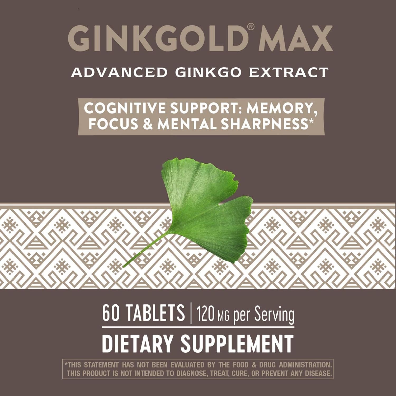 Nature's Way Ginkgold Max Advanced Ginkgold Extract, Supports Memory, Focus, and Mental Sharpness*, 60 Tablets