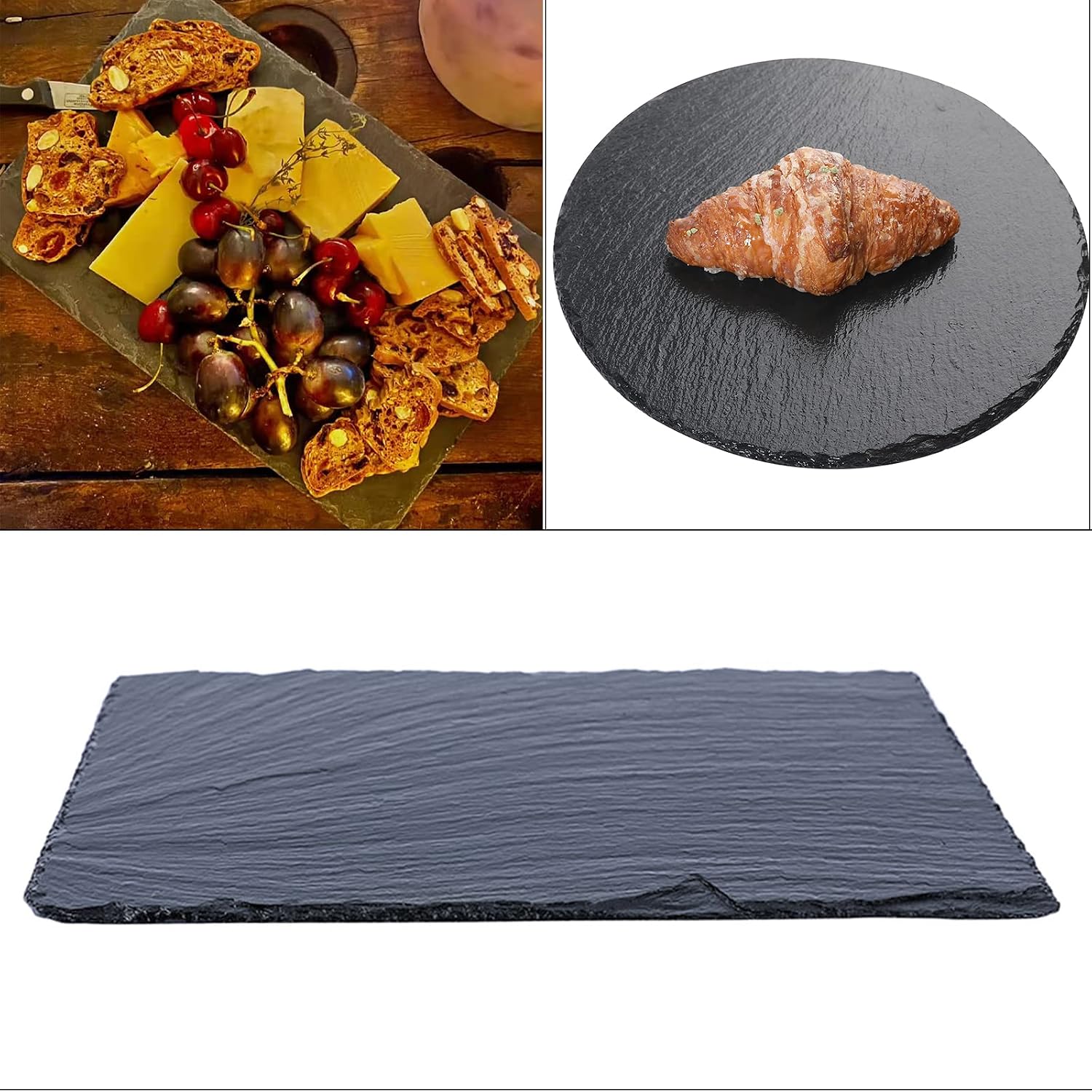 Large Slate Cheese Board - 12" x 16" Wine and Cheese Serving Board