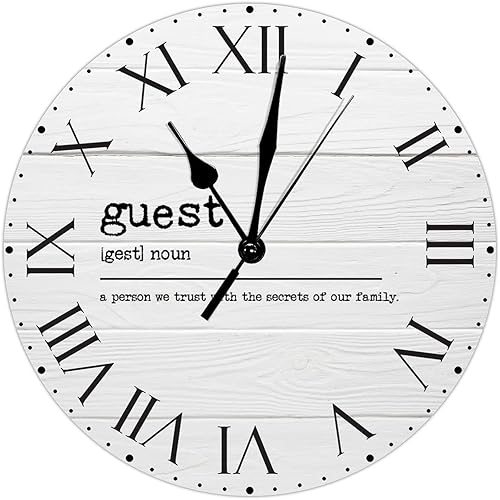 Miniatura 12 de Reloj de pared de PVC con definición de ley de atracciones, refranes inspiradores, reloj de pared grande con números romanos, reloj con diccionario