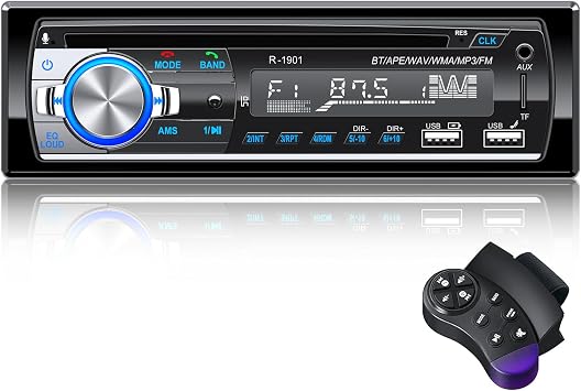 RDS CENXINY Autoradio Bluetooth 1 DIN 2USB 2.1A Noir