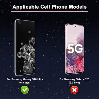 3 Pack for Samsung Galaxy S20 Ultra Screen Protector, 9H Tempered Glass Full Coverage, Case Friendly, HD Clear, Anti-Scratch, Fingerprint Compatible, Bubble-Free for S20 Ultra 5G 6.9