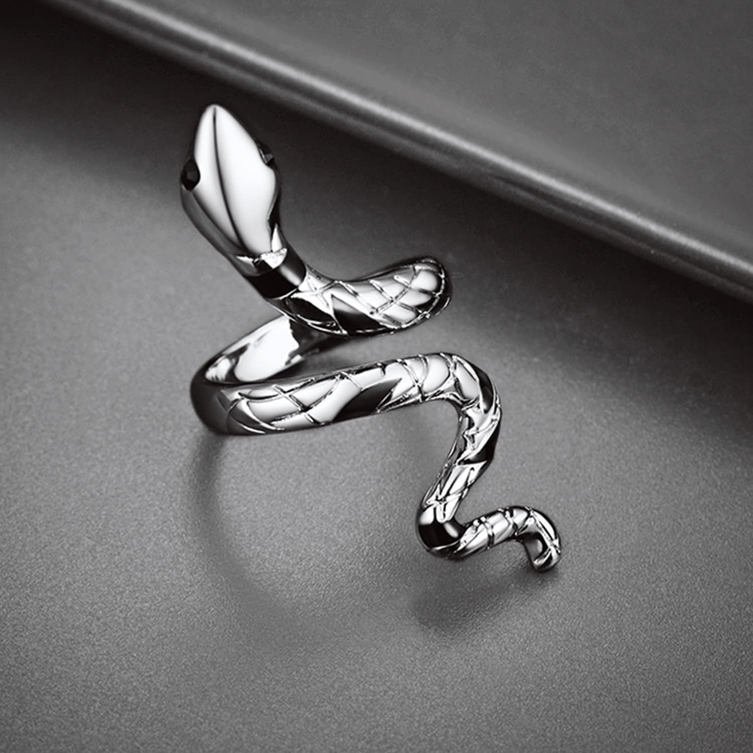 U7 Statement Rings for Women,Adjustable Leaf/Octopus/Snake Rings,Dainty Cocktail Party Jewelry - Image 3