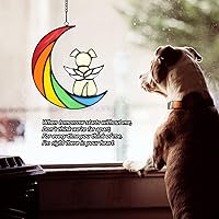 Vista 2 de Regalos conmemorativos para perros con diseño de puente de arco iris, vitrales, recuerdos de condolencias y recuerdos, alas de ángel, regalos