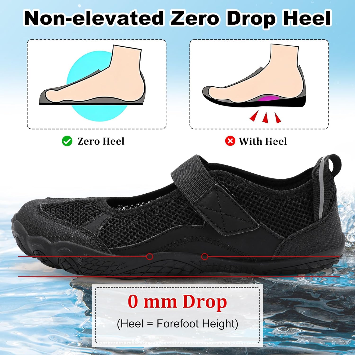 BARERUN Water Shoes for Women Barefoot Womens Hiking Shoes Zero Drop Quick-Dry Aqua Travel Swim Beach River Lake Sand Pool Boat Surf Garden Gym Exercise Non Slip Wide Sandals - Image 5