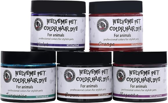 Rainbow Pet Hair Dye, Permanent, Professional, Bright Color for Dogs and Horses
