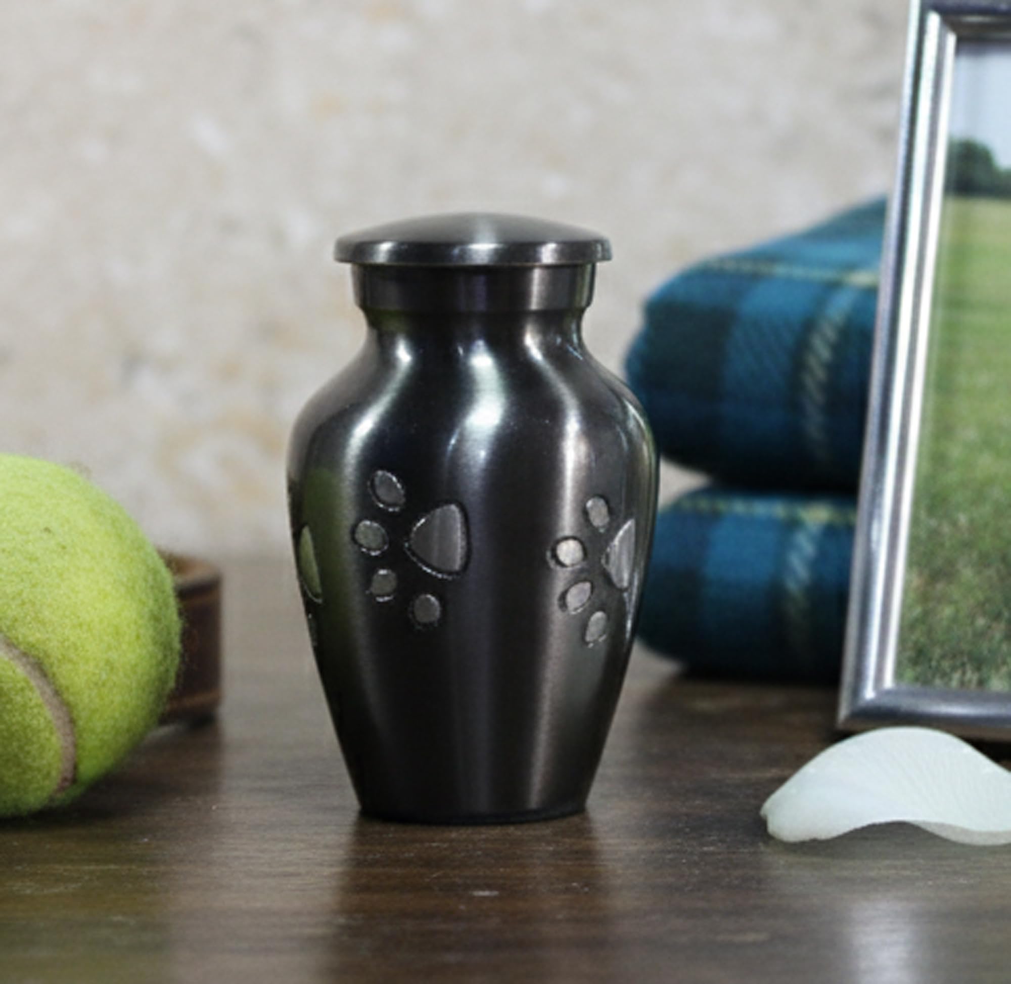 eSplanade Pet Cremation Urn Memorials urn Contenitore Jar Pot | Urna d'ottone | Urna di Metallo | Burial Urn | Memorie di Keepsake | Urna di Gatto di Cane (ricordo)