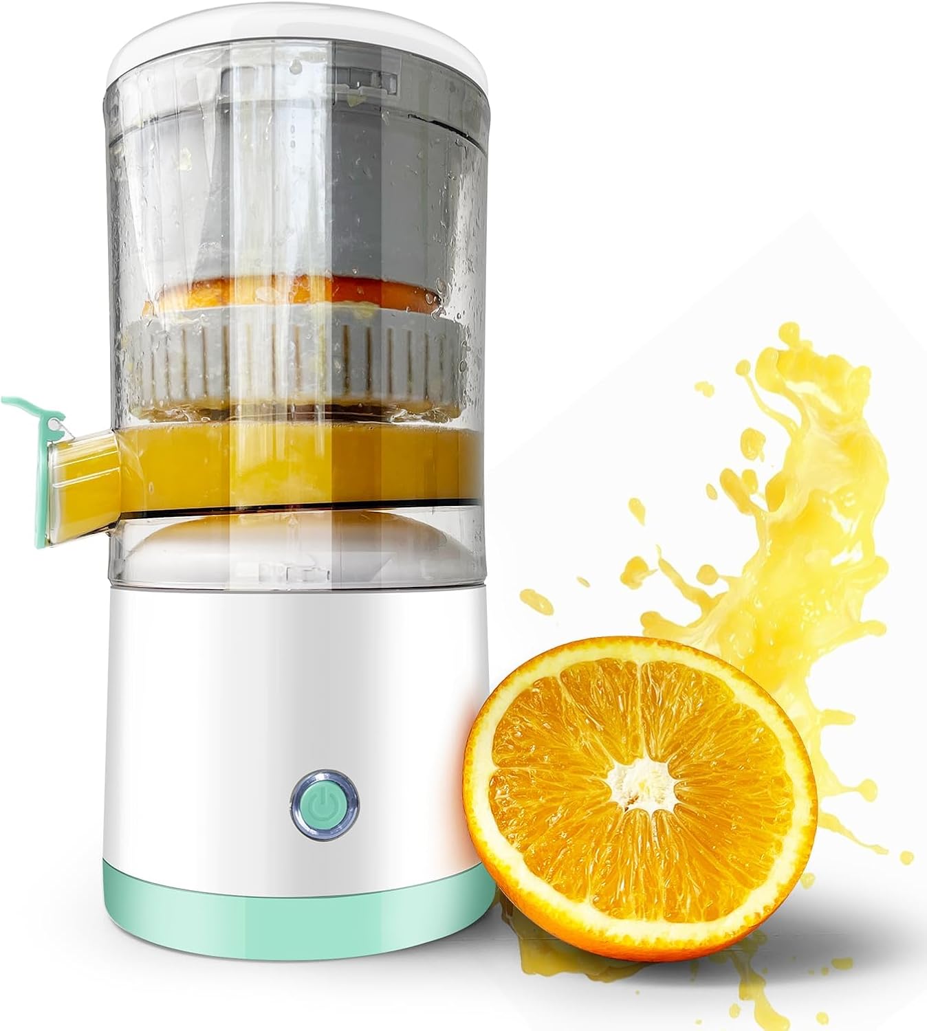 Rechargeable Electric Juicer - Citrus Juicer with Type-c Rechargeable for Orange, Lemon and Grapefruit Juicing. (pink)