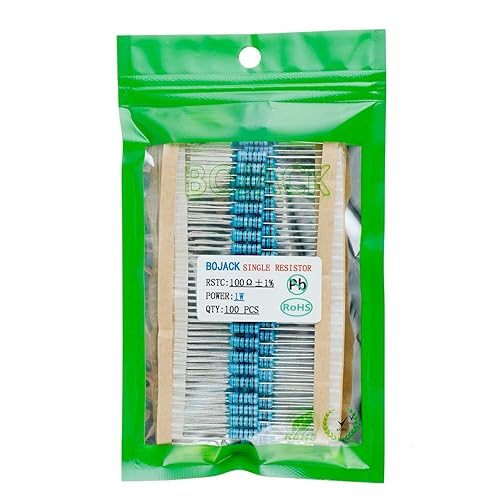 Miniatura 6 de BOJACK Resistencias 10K Ohm 1 W  1% Película metálica Resistencia individual (paquete de 100 piezas)