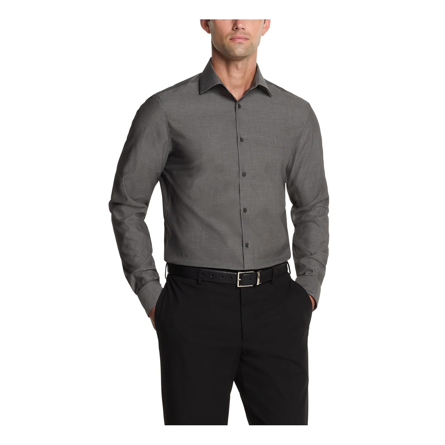 Calvin Klein Mens Dress Shirt Slim Fit Modern Pincord