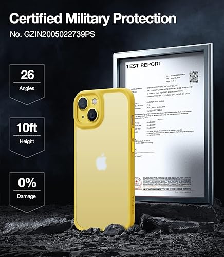 Miniatura 209 de TORRAS - Funda a prueba de golpes para iPhone 14 (contra caídas de grado militar de 10 pies), elegante, parte trasera translúcida y borde suave