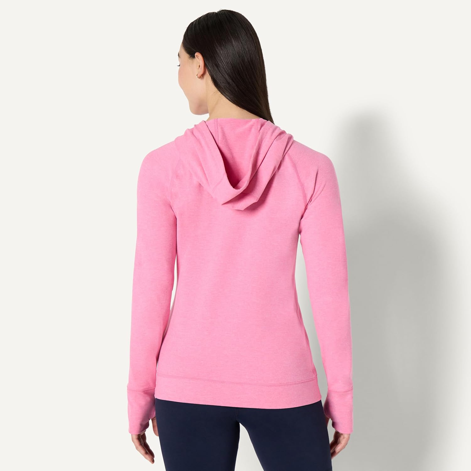 Amazon Essentials Women's Athletic Soft Performance Lightweight Zip Up Workout Hoodie Jacket, Space Dye - Image 3