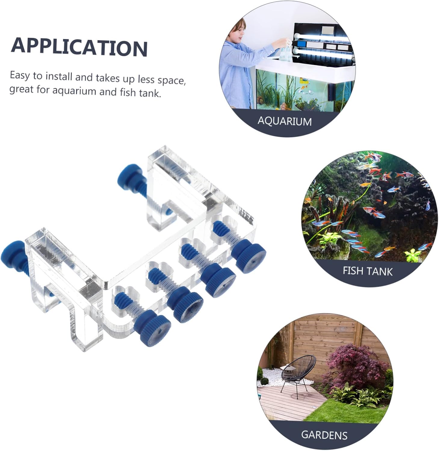 Adjustable Acrylic Dosing Pump Tube Clamp for Fish Tanks Multi Purpose Water Pipe Bracket Securely Holds Up to Pumps Durable Aquarium Accessories for Efficient Water