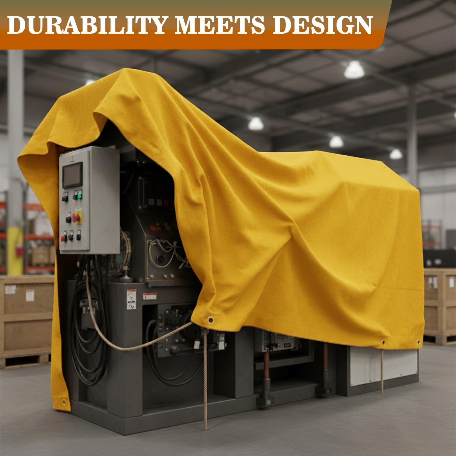 Heavy Duty Waterproof Canvas Tarp – 10 x 12', Tan with Grommets | Durable Multipurpose Cover for Camping, Canopies, Tents, Trailers, Machinery & Equipment