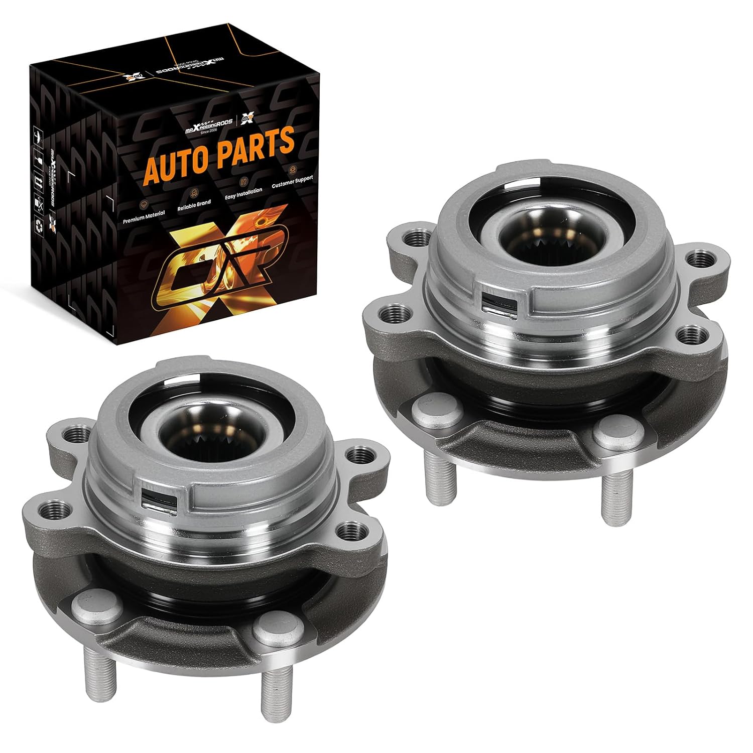 maXpeedingrods 2PCS Front Wheel Bearing and Hub Assembly for Nissan Murano 2003-2007, Quest 2004-2009, 5 Lug w/ABS, Replace 513310, BR930715