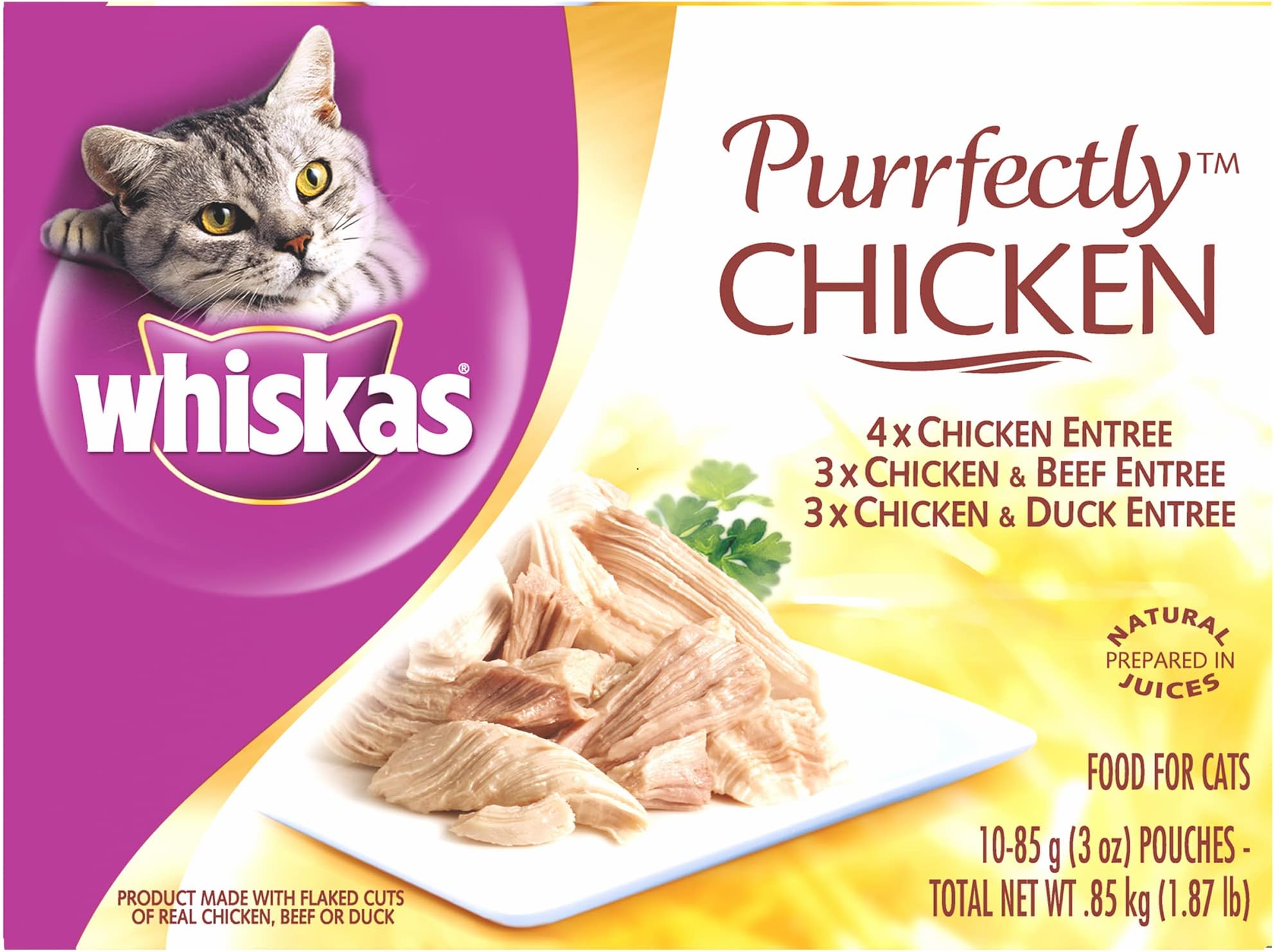 Purrfectly Chicken Variety Pack Wet Cat Food 3 Ounces, Pack of 4 (10 Count each)