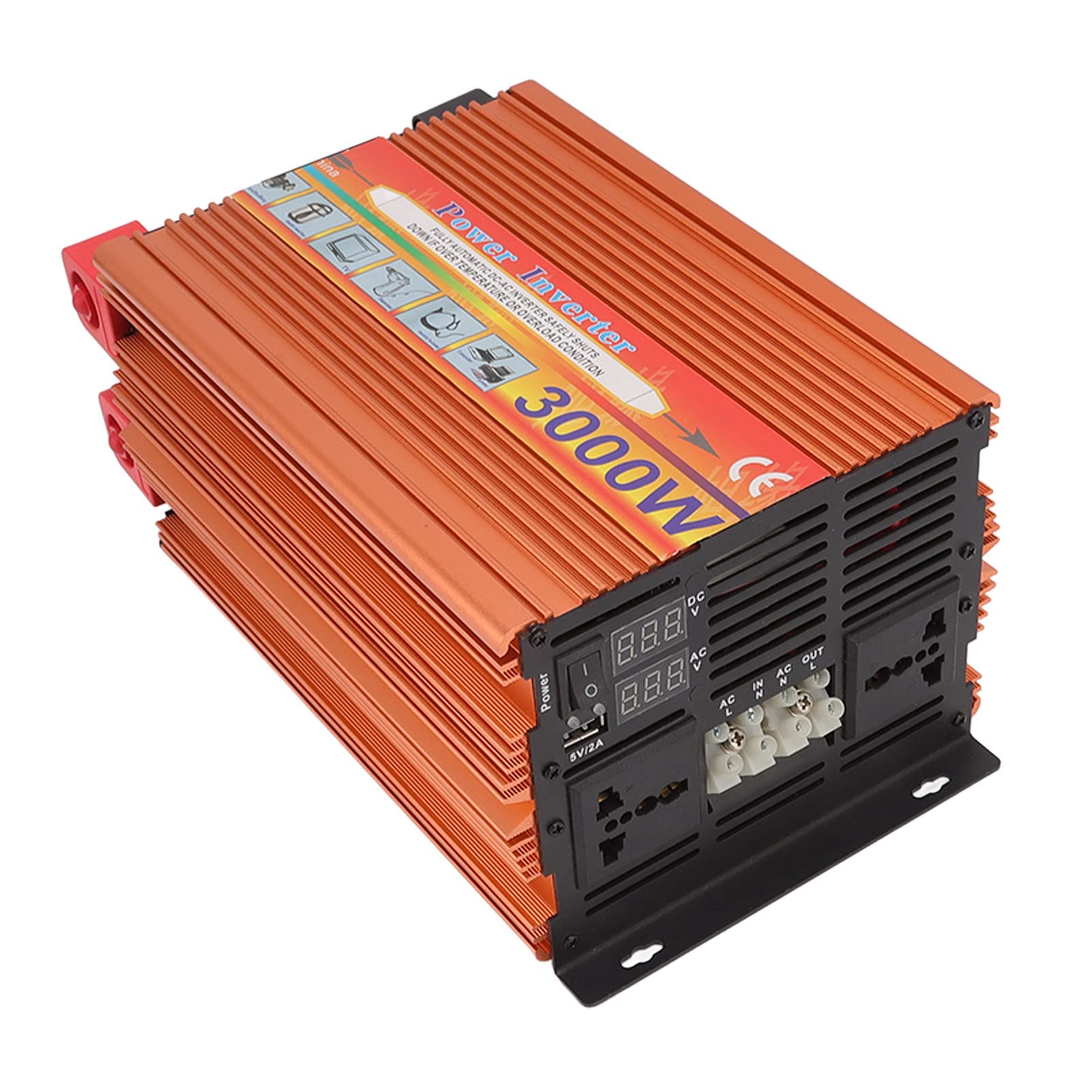 Onduleur UPS Portable 3000W 12V CC à 220V CA, Convertisseur