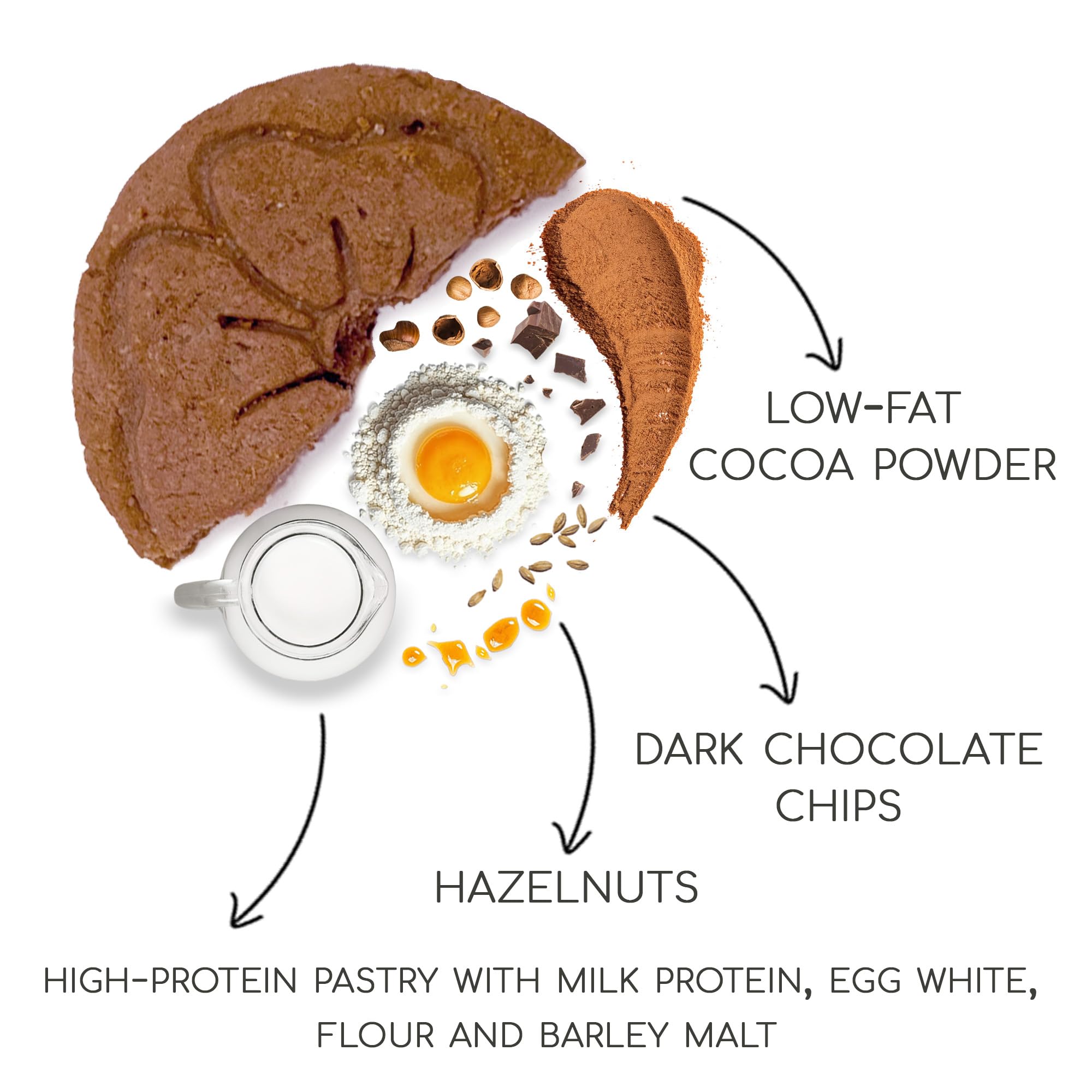 Biscuits Protéinés Line@diet Cacao Noisettes 28% Protéine Fit Snack