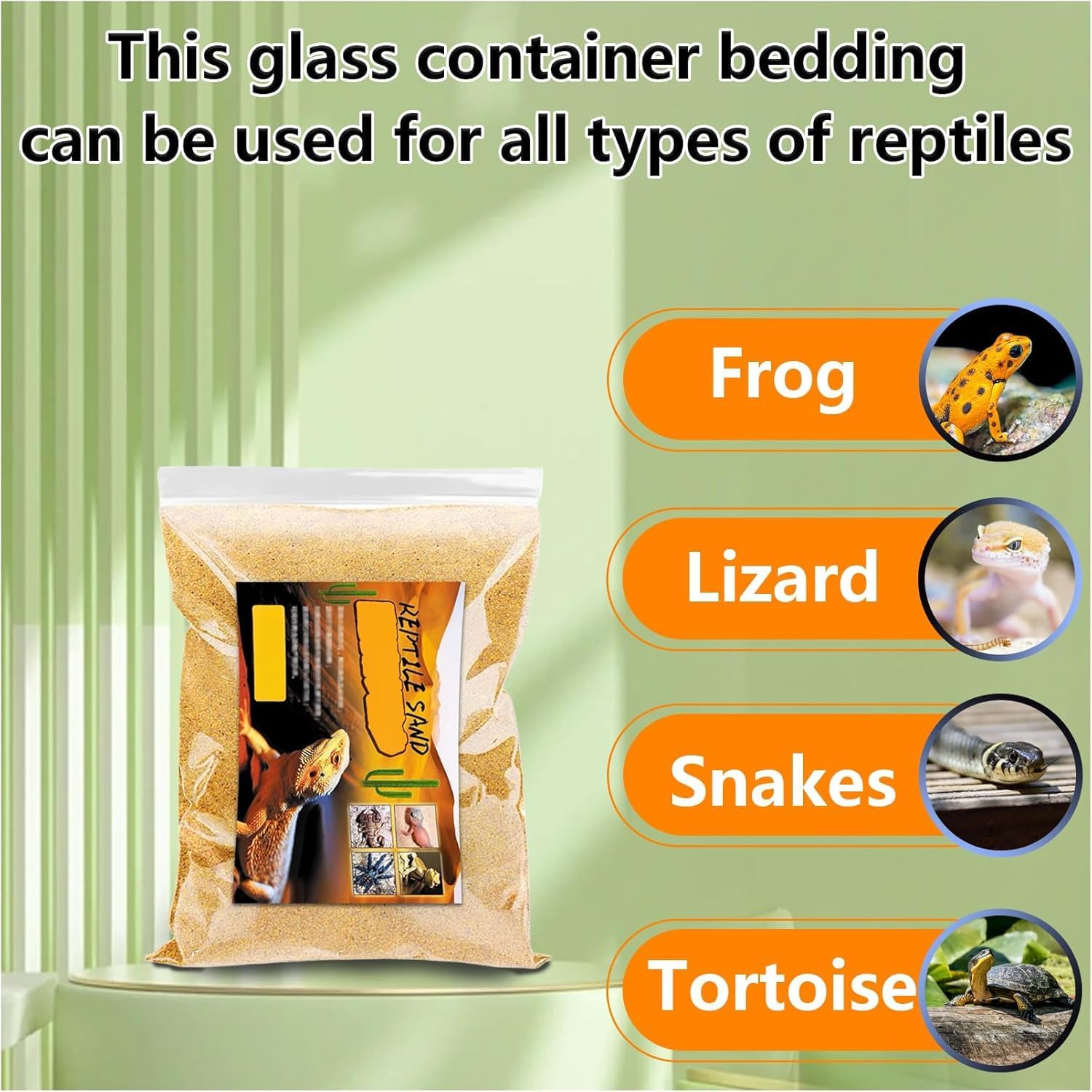 BNOSDM 2PCS Reptile Sand Bearded Dragons Substrate Sands Lizard Terrarium Bedding Desert Blend for Snakes Geckos Chameleon Tortoise Frogs Scorpion Invertebrates Amphibian 2.2lb (Yellow)
