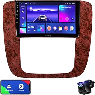 9 inch Car Radio Stereo for GMC Yukon Chevrolet Chevy Tahoe Suburban 2007-2012 Android 12.0 Car Stereo Auto Carplay 8Core QLED Touch Screen Radio Voice Control Wireless Mirroring 5GWIFI(3+32G)