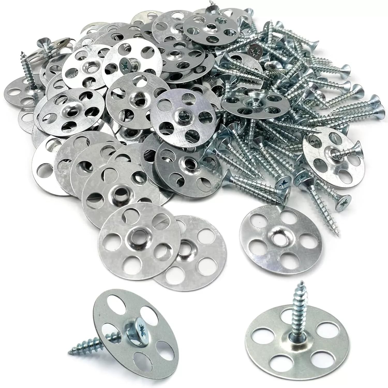 Yunzhou1230 100 Pcs 36mm Stainless Steel Washers, Foam Board Fasteners