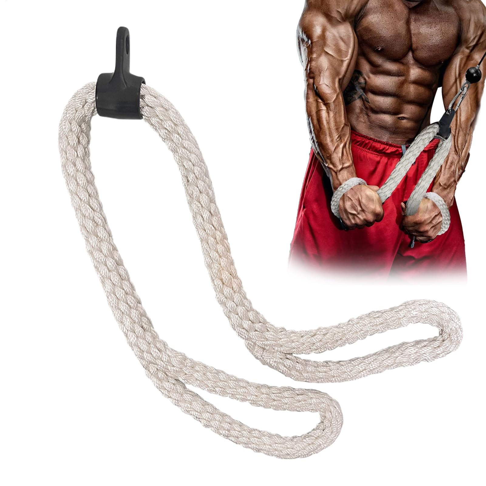 Corde à triceps de qualité supérieure avec câble en nylon durable pour entraînement - 8