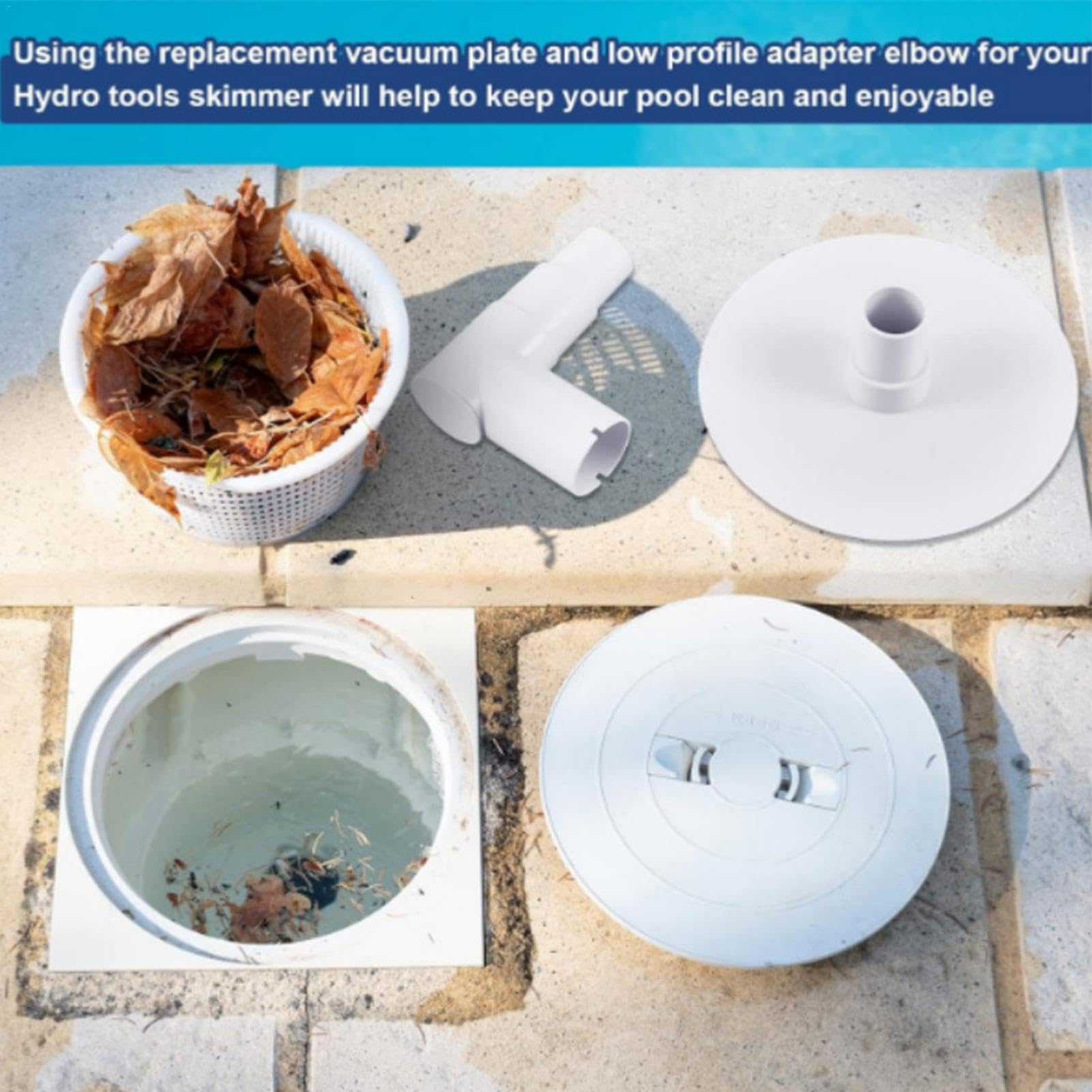 Adattatore Per Aspiratore Skimmer Piscina: Piastra Universale Per Pulizia Fondo, Sostituzione Coperchio Filtro E Raccoglitore Foglie