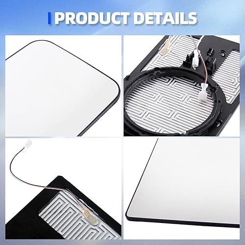 Miniatura 6 de Reemplazo de cristal de espejo superior para camiones Kenworth T600 T660 T800, Peterbilt 387, con descongelación calentada