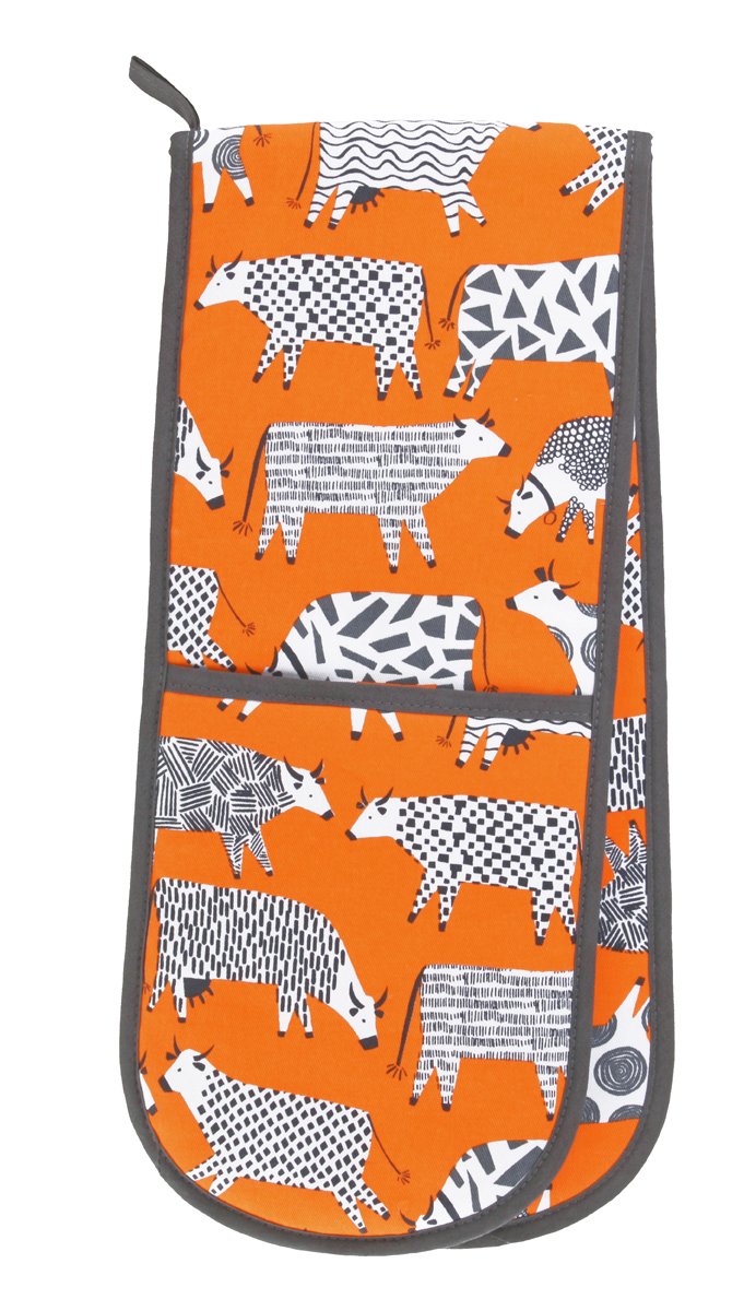 Ulster Weavers Orange Curious Cows Double Glove