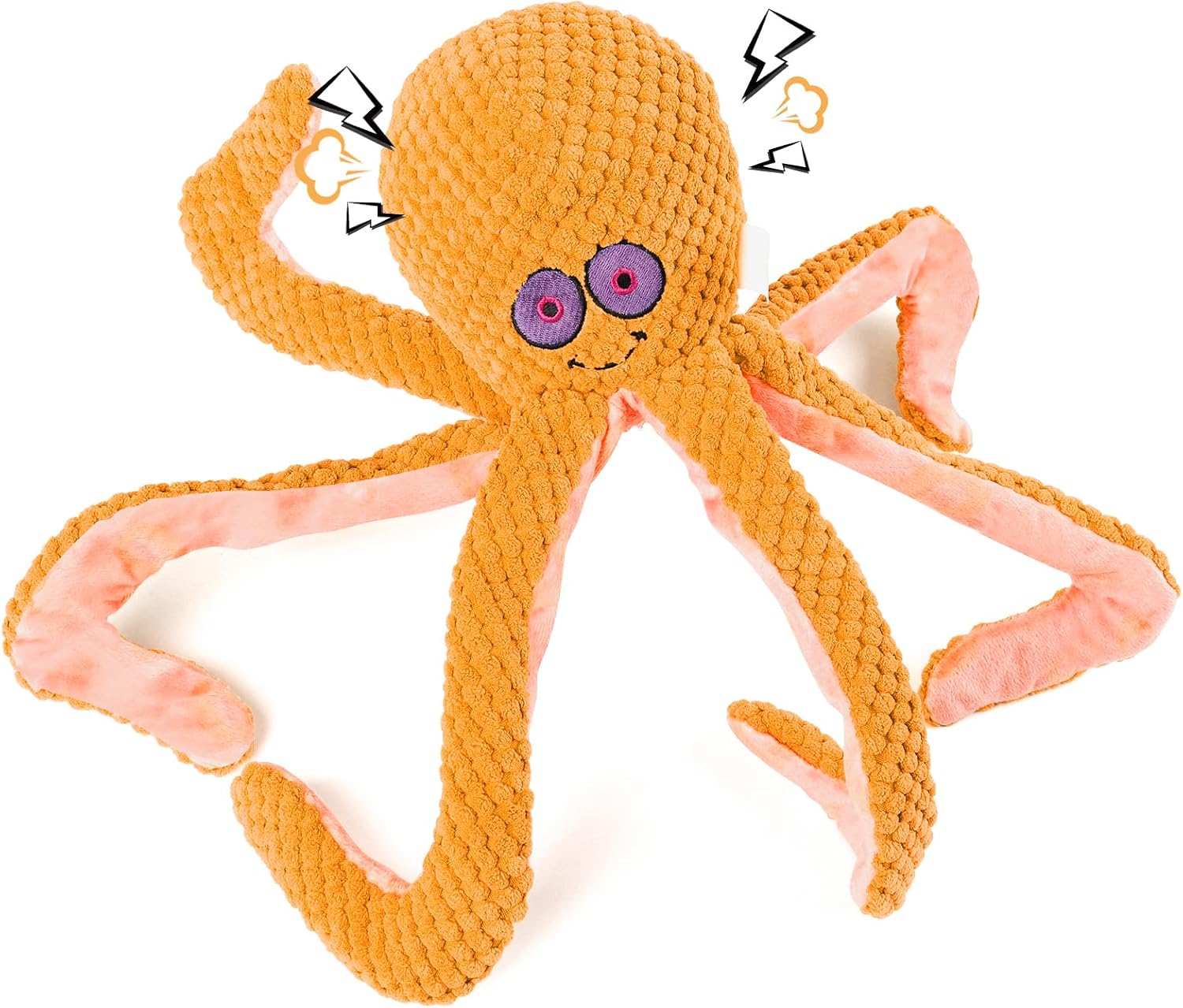 Juguetes chirriantes para perros, juguetes de peluche arrugados para perros grandes, medianos y pequeños, juguetes masticables duraderos de pulpo