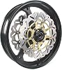 Front Wheel Rims & Brake Disc Rotor for CBR600RR 2007-2015 Motorcycle Accessories CBR600RR CBR 600 RR CBR600 600RR 600CC Gloss Black 2008 2009 2010 2011 2012 2013 2014