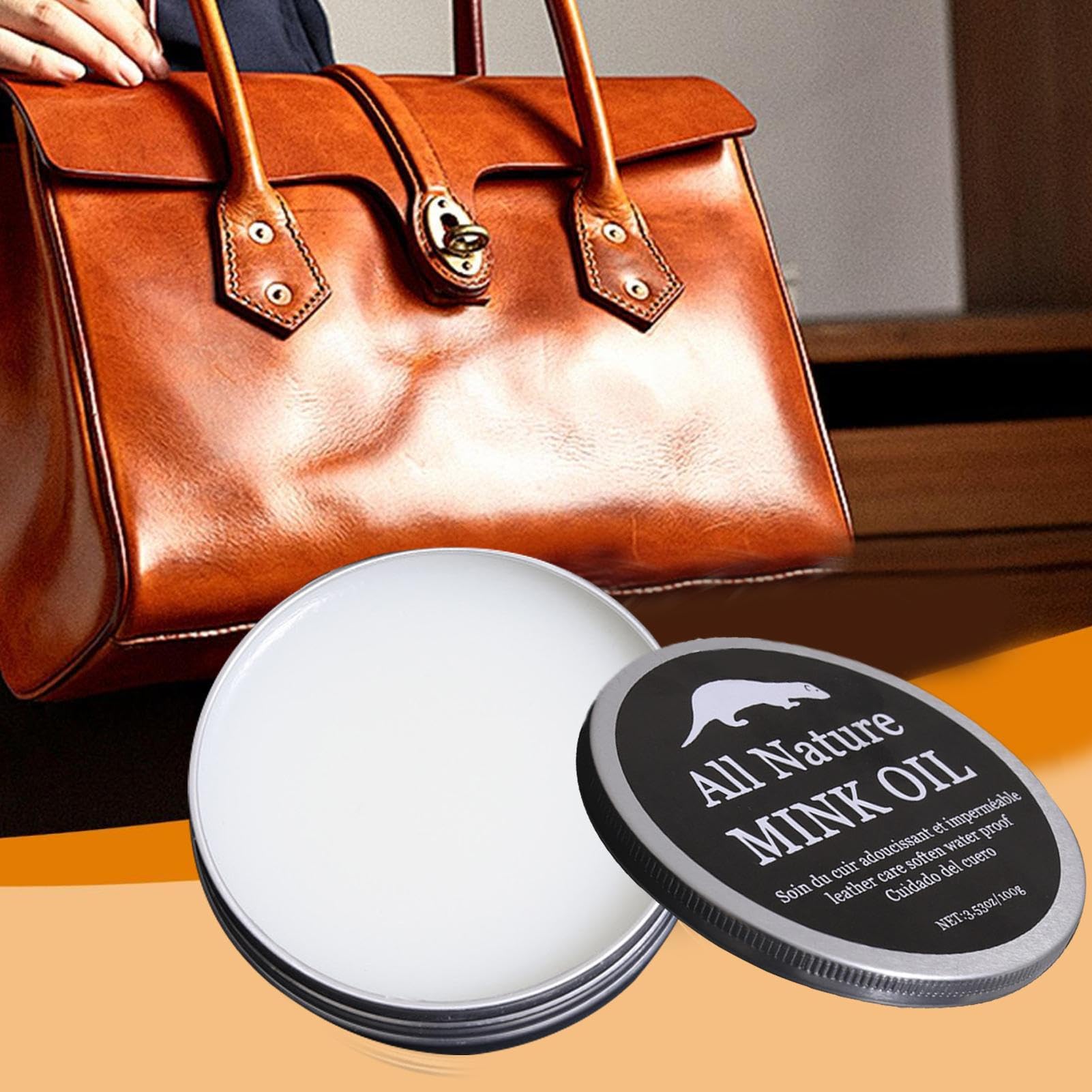 Crema Per Cuoio Rigenerante - 100g Crema Manutenzione Cuoio | Trattamento Mobili, Prodotto Ristrutturante e Balsamo Pulente per Scarpe, Borse e in Pelle