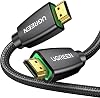 UGREEN HDMI 2.0 Cable 4K Braided with High Speed 18Gbps, Support 4K 60HZ Compatible for PS5, UHD TV, Monitor, Computer, Xbox 360, PS4, Blu-ray and More 15M