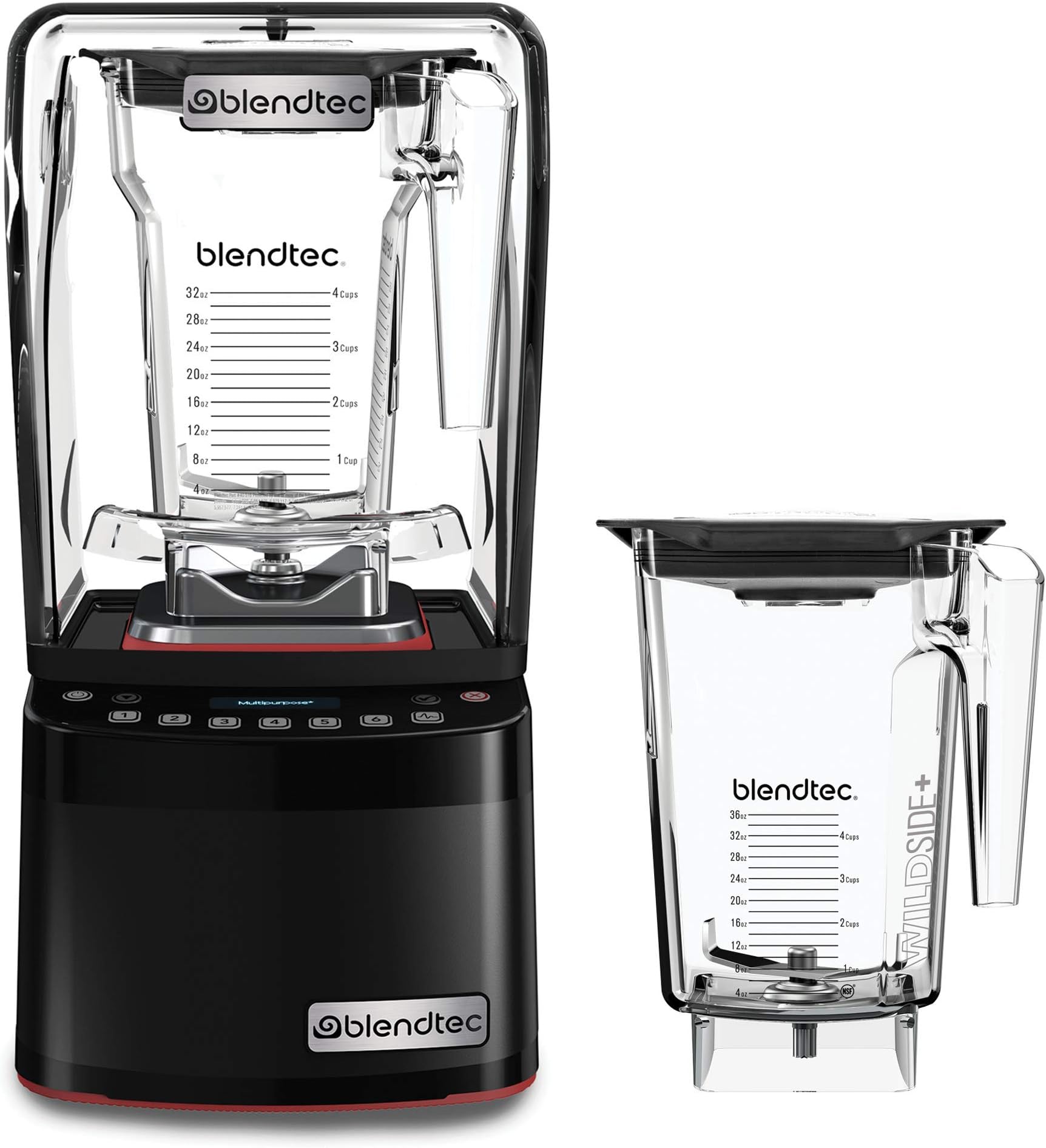 Stealth 885, Commercial Blender, Sound Enclosure, FourSide and WildSide+ Jar Bundle, Vented Gripper Lid, Black
