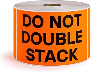 500 pcs Do Not Stack Stickers for Shipping 3-inch by 5-inch Label Roll by Sutter Signs