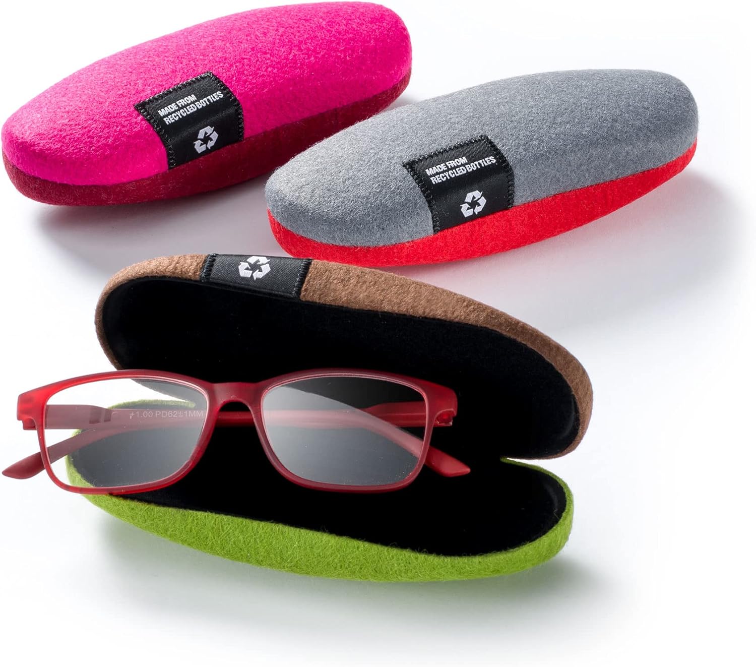 Custodia Per Occhiali Rigida FEFI - Ecologica In PET Riciclato, Con Panno In Microfibra - Foto 9