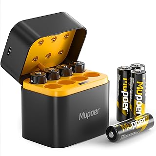 Rechargeable Batteries AA Lithium with Charger,3600mWh Lithium Aa Battery 8 Pack 1.5V,Double A Battery for Blink Outdoor Camera High Capacity,Long Lasting Piles AA Li-ion Battery for Xbox Solar Light
