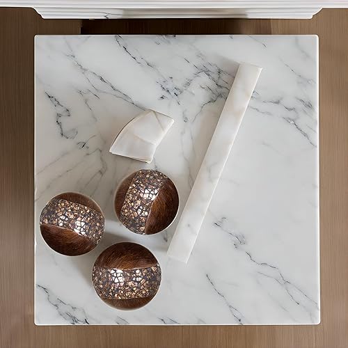 Miniatura 7 de Creative Scents Schonwerk - Orbes decorativos de nogal marrón para cuencos y rellenos de jarrones (juego de 3) bolas de resina para sala, comedor