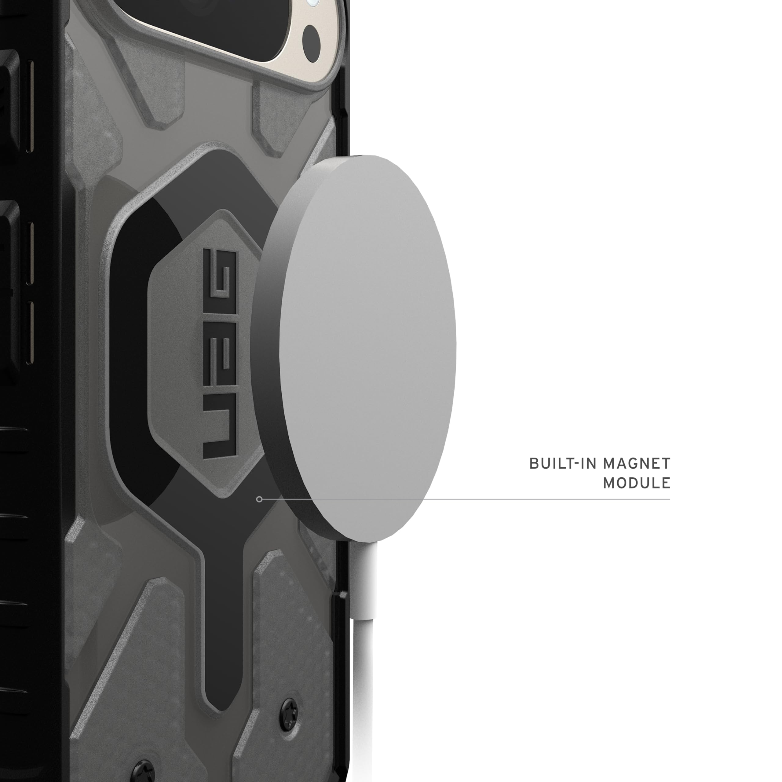 URBAN ARMOR GEAR UAG - Custodia protettiva trasparente per Google Pixel 10 Pro XL, compatibile con Pixelsnap e ricarica magnetica, robusta, colore: cenere/nero