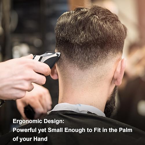 Miniatura 8 de Perry Ellis Recortadora de cabello y barba para hombres, kit de aseo recargable por USB, pantalla LED, 3 guías de recorte, inalámbrico, batería de