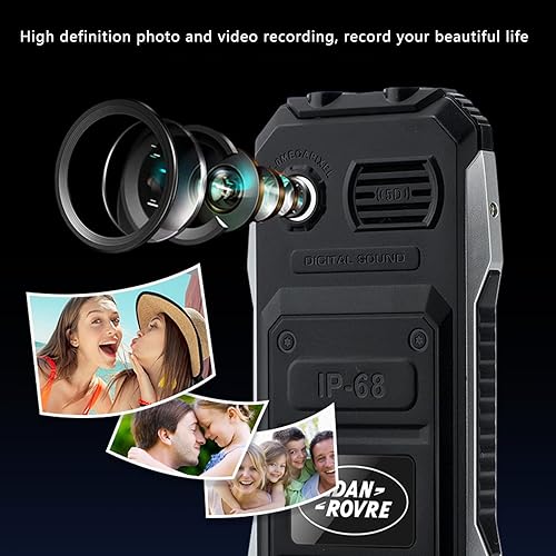 Miniatura 2 de Diyeeni Teléfono celular para personas mayores con botón grande desbloqueado 2G, 6800 mAh, teléfono móvil básico para ancianosniños, con pantalla HD