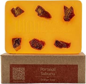 Dionesse 100% Natural Orange Soap 120 gr - Natural Antioxidant Against Acne and Anti-Acne, Anti-Aging Skin Soap, Hair Gloss and Sunspots