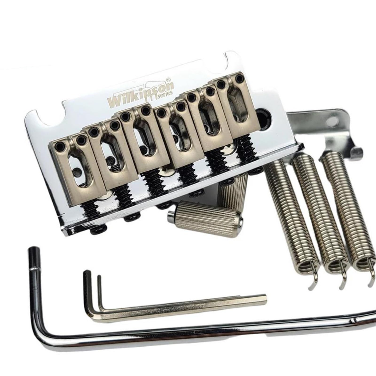 Gitarrenbrücken-Bausatz 2 Post Point Chrom Silber Double Swing E-Gitarre Tremolo System Brücke Für ST-Gitarre
