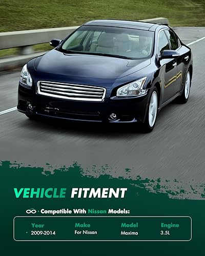 Miniatura 6 de SCITOO Funda de piel para reposabrazos de cuero negro para Nissan Maxima 2009, 2010, 2011, 2012, 2013, 2014