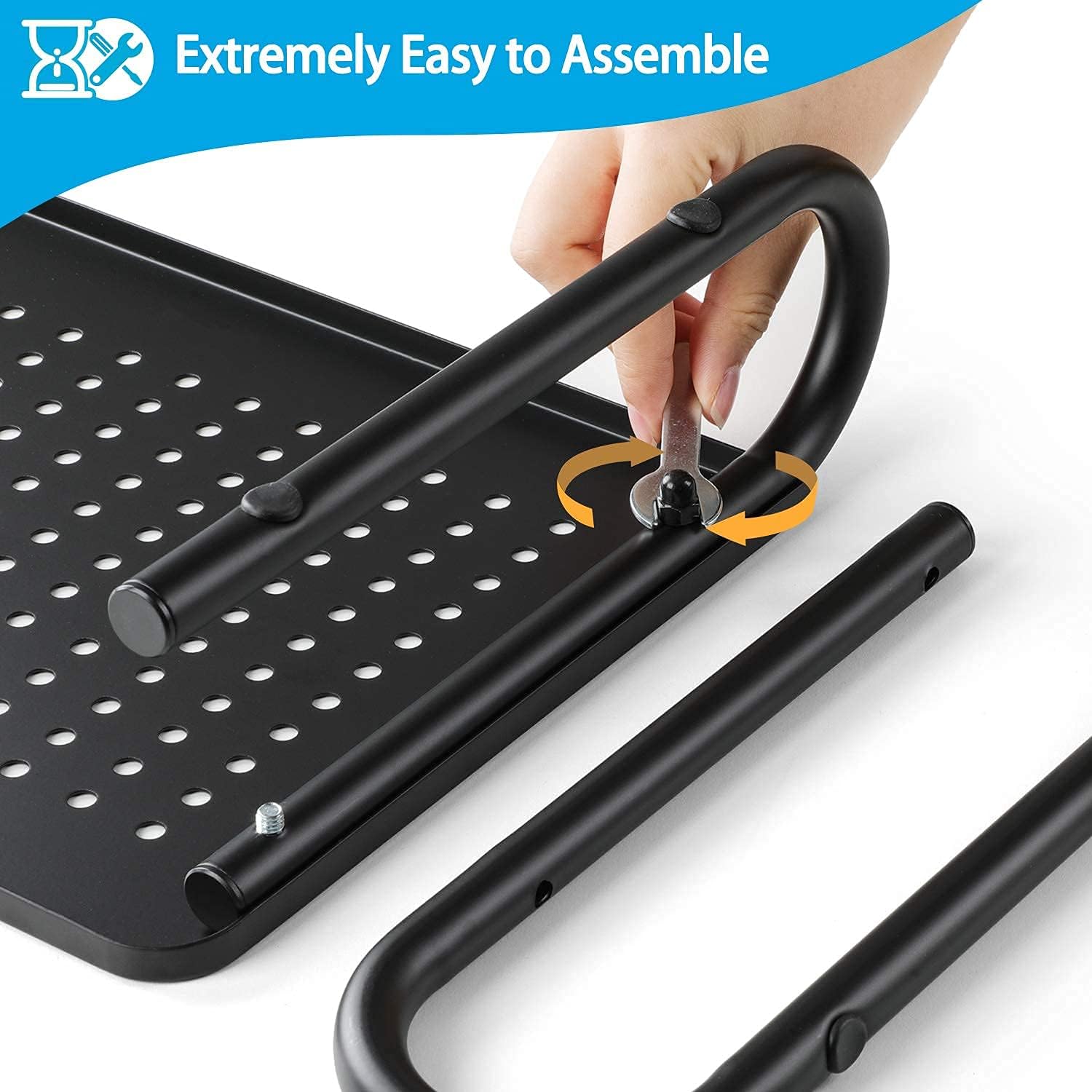 LORYERGO Monitor Stand - Monitor Stand Riser, Laptop Stand Riser for 15.6" Laptops, Computer Monitor Stand for 14.5 inch Screen, PC Stand, Printer Stand, for Home & Office