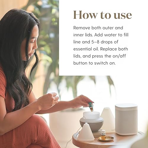 Miniatura 4 de Young Living Difusor de gotas de rocío | Humidificador ultrasónico, atomizador y vaporizador de aceite esencial | Tiempo de funcionamiento de 10