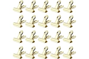30 Pieces of Golden Bulldog Clips for Photos